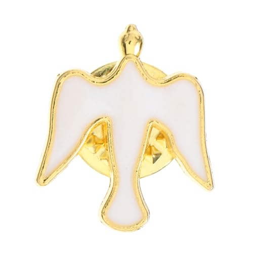 LIFKOME Brosche Gebetsanstecker Weißer Tauben Schmuck Gedenkanstecknadel Weißer Anstecker Kirchen Zubehör Friedens-Anstecknadel Anstecknadel für Kleidung Krawattennadel Zinklegierung von LIFKOME