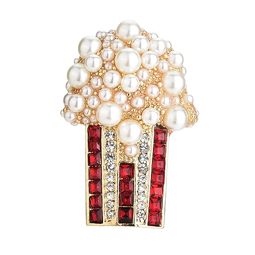 LIFKOME Popcorn Brosche Aus Legierung Für Damen Zierlich Und Elegant Als Kleidungsschmuck Und Partyornament Geeignet Broschennadel Für Kragen Und Anzüge von LIFKOME