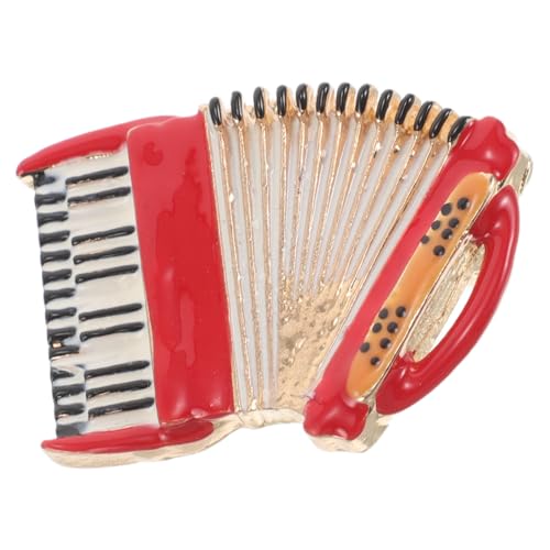 LIFKOME Brosche mit Musikmotiv: Akkordeon-Anstecknadel – Anstecknadel aus Legierung – Musikinstrumenten-Anstecker für Kleidung, Mäntel, Anzüge und Schals von LIFKOME