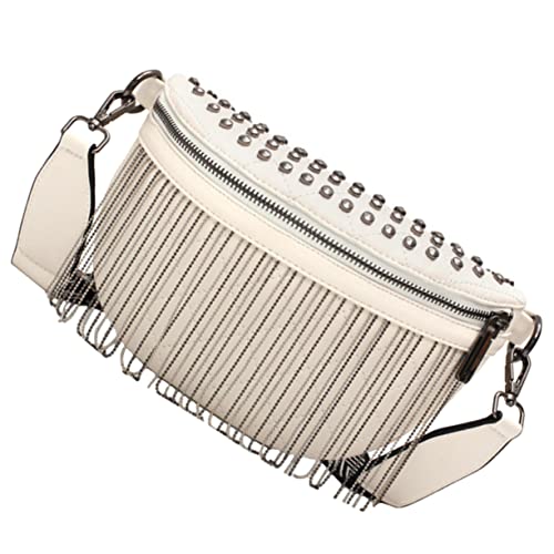 LIFKOME Schultertasche Für Damen Aus Pu Nieten Und Quaste Als Geldbörse Und Handytasche Geeignet Für Reisen Einkaufen Und Arbeiten von LIFKOME