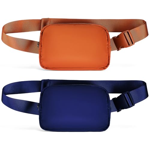 LIFKOME 2stücke Hüfttaschen Mit Verstellbaren Trägern Für Damen Herren Zum Laufen Wandern Reisen Und Yoga Einfache Bauchtaschen Mit Reißverschluss Für Handy Schlüssel Taschentücher von LIFKOME