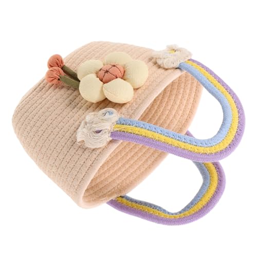 LIFKOME Bunte Handgewebte Baumwoll tasche Damen Strandtasche Große Kapazität Leichte Umhängetasche Sommerliche Tragetasche Modische Clutch für Freizeit und Urlaub von LIFKOME