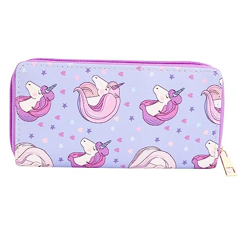LIFKOME Wallet Pu- Mit Fächern Für Mädchen Und Damen Portemonnaie Für Schule Shopping Und Alltag Für Kleine Geldbeträge von LIFKOME