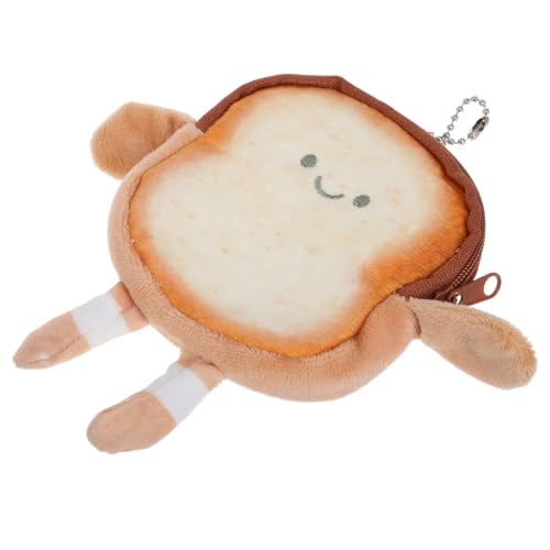 LIFKOME Kawaii Cartoon Toast Geldbörse Plüsch-münzbeutel Für Aufbewahrung Von Münzen Kopfhörern Und Kleinen Gegenständen Organisierungs-lösung Für Unterwegs von LIFKOME