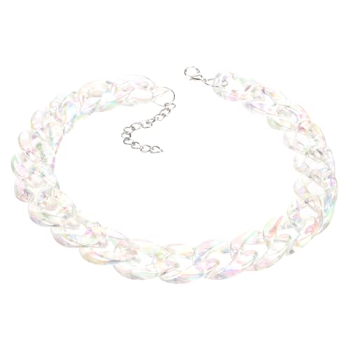 LIFKOME Chunky Link Chain Necklace für Frauen Robuste Resin kette mit Verstellbarer Modischer Punk style Auffälliges Statement schmuckstück Langlebig und Farbecht von LIFKOME