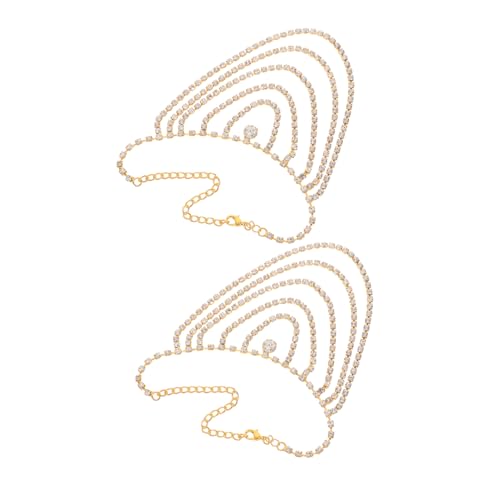 LIFKOME Damen Fußkettchen mit Mehrlagigem Strass und Quasten Modische Leichte Fußkette in Langlebiger Farbbeständiger Schmuck für Strand Sommer und Alltag von LIFKOME