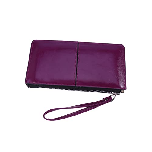 LIFKOME Damen Geldbörse Mit Reißverschluss Und Druckknopf Große Kapazität Clutch Handtasche Eleganter Handyhalter Für Tägliche Nutzung von LIFKOME