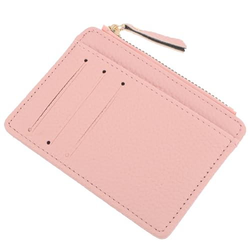LIFKOME Damen Geldbörse PU Portemonnaie Zipper Clutch Kartenetui Münzfach für Outdoor Shopping Reise Rosa von LIFKOME