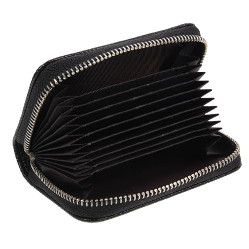 LIFKOME Damen Geldbörse Pu- Multifunktionale Doppelte Reißverschluss Geldbörse Für Kreditkarten Und Bargeld Kartenetui Schwarz Für Frauen von LIFKOME