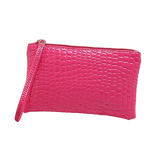 LIFKOME Damen Handtasche Mit Krokodilprägung Elegante Clutch Für Besondere Anlässe Geräumig Für Mobilgeräte Und Karten Rot Stilvoll Und Langlebig von LIFKOME