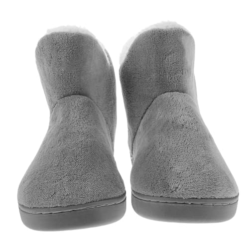 LIFKOME Damen Hausschuhe Geschnittene Isolierte Pantoffeln mit Dickem Plüschfutter Rutschfest Wärmend für Winter Zuhause Postpartum Geeignet Flauschig Komfortabel Leichte Indoor Schuhe von LIFKOME