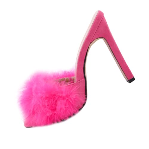 LIFKOME Damen High Heel Sandalen Stabiler Absatz Atmungsaktiv Elegant Outdoor Slippers Rosa Chic und Langlebig Für Sommer Kleider von LIFKOME