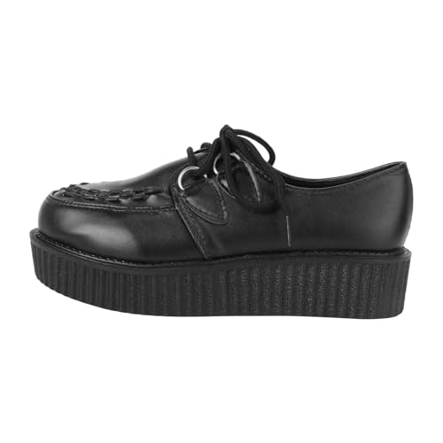 LIFKOME Damen Lederschuhe mit Dicker Sohle Japanischer Stil Atmungsaktiv und Bequem Modische Frühjahr Herbst Sneaker für Mädchen Hautfreundlich und Elastisch Klassische Freizeit von LIFKOME