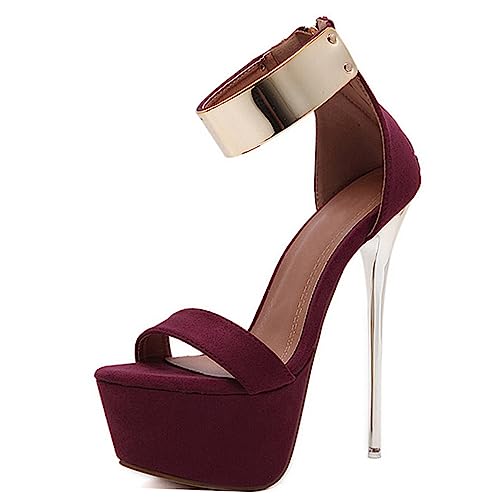 LIFKOME Damen Sandalen High Heel Sommer Kühlend Rutschfeste Sohle Pumps Schwarz Stilvoll Strapazierfähig Leicht Auszuziehen Für Strand Alltag von LIFKOME