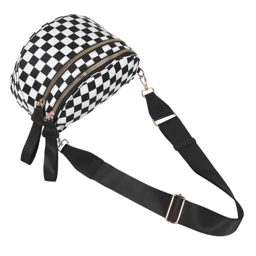 LIFKOME Damen Schultertasche mit Kariertem Muster Große Kapazität Shell-form Leichte Crossbody Bauchtasche Modisch für Alltag und Reisen Klassisch von LIFKOME