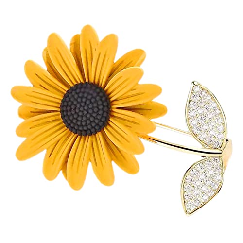 LIFKOME Damen Sonnenblumenbrosche Anstecknadel für Jacken und Kleider Modisches Schmuckaccessoire für Party Hochzeit und Alltag Stilvolle Brosche für Frauen von LIFKOME