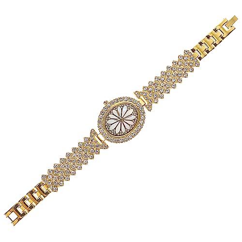 LIFKOME Damen Armbanduhr Uhrenornament Dekorativ Stil Uhr Mit Strass Verziert Freizeit Mädchen Modeuhr von LIFKOME