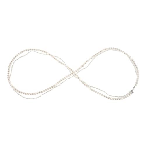 LIFKOME Doppellagige Perlenkette Damen Mehrlagige Mode Pullover Halskette Künstliche Perlen Elegant Schmuck Für Hochzeit Alltag Accessoire von LIFKOME