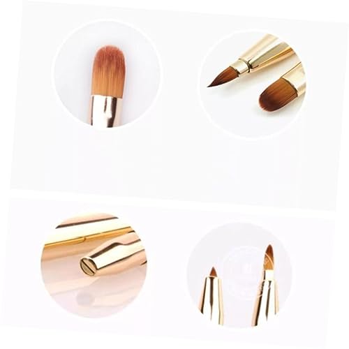 LIFKOME Doppelseitiger Lippenpinsel Ausziehbar Tragbarer Make Up Concealer Pinsel für und Mädchen Gold Präzise Anwendung Kompakt für Handtasche für Make Up und Anfänger von LIFKOME