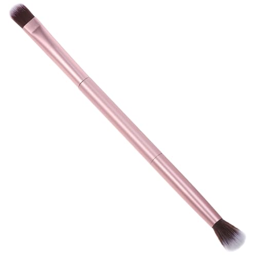 LIFKOME Doppelseitiger Makeup Pinsel für Frauen Lidschatten Augenbrauenpinsel mit Aluminiumgriff Premium fasern für Natürliches Finish Tragbar Mattgoldfarben Langlebig und Vielseitig von LIFKOME
