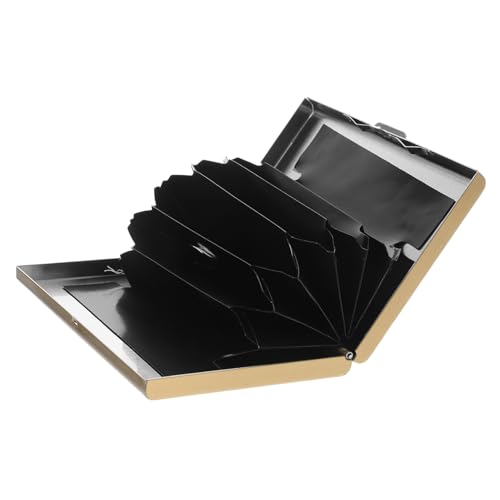 LIFKOME Edelstahl Metall Kartenetui mit Fächern Robustes und Leichtes Business Kartenetui für Damen und Herren Stilvoller Metall Kartenhalter gegen Demagnetisierung für Büro und Alltag von LIFKOME