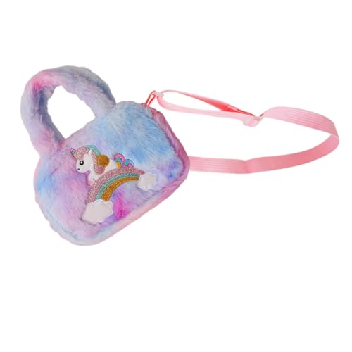 LIFKOME Einhorn Plüschtasche Geldbörsen Für Mädchen Einkaufen Dating Tasche Mädchen Geldbörse Einhorn Geldbörse Kinder Geldbörse Kindertasche Kinder Umhängetasche Kleine Mädchen von LIFKOME