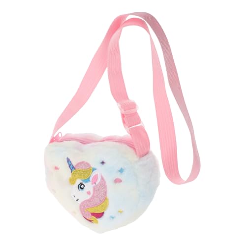 LIFKOME Mädchen Herzförmiger Plüsch Umhängetasche Verstellbarer Riemen Material Für Süßigkeiten Und Spielzeug Für Mädchen Im Kindergarten von LIFKOME