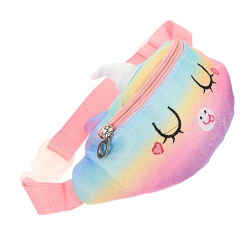 LIFKOME Kids Fanny Pack Für Mädchen Bunte Tragbare Gürteltasche Für Und Einkäufe Strapazierfähige Umhängetasche Mit Einhorn-Design Für Festivals Und Freizeitaktivitäten von LIFKOME