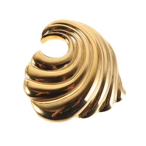 LIFKOME Einzigartige Wellenbrosche aus Goldenem Edelstahl Kreative Anstecknadel für Mantel Schal und Jacke Langlebiges Minimalistisches Design Modisches Accessoire für Damen und Herren von LIFKOME