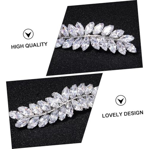LIFKOME Elegante Haarklammer mit Zirkonia Strasssteinen Silberner Haarschmuck für Mädchen Leichter Haarclip für Hochzeit Party und Alltag Modischer Haarpin für Dünnes und Dickes Haar von LIFKOME