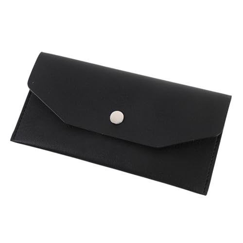 LIFKOME Elegante PU Umschlag Geldbörse für Damen Wiederverwendbares Budget System mit Schwarzem Umschlag Trennseiten und Aufklebern Praktische Karten Bargeldaufbewahrung für Alltag und von LIFKOME