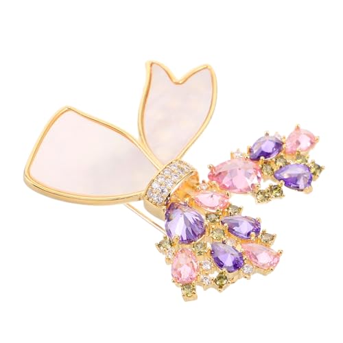 LIFKOME Elegante Schmetterlingsbrosche mit Funkelnden Kristallstrasssteinen Vielseitige Anstecknadel für Kleider Jacken und Mäntel Modisches Schmuckaccessoire für Hochzeit Party und Alltag von LIFKOME