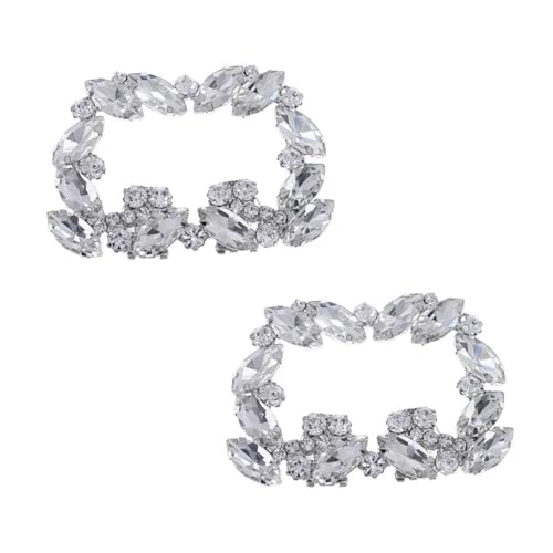 LIFKOME Elegante Schuhclips mit Funkelnden Kristallen Abnehmbare Brautschmuck schuhdekoration aus Robustem Vielseitig für Hochzeit Party und Damenschuhe Geeignet von LIFKOME