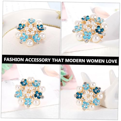 LIFKOME Elegante Strass Blumenbrosche mit Perlen Modische Anstecknadel für Damen und Mädchen Vielseitiger Schmuck für Pullover Hemden Kleider und Schals Festlicher Look und dekorative von LIFKOME