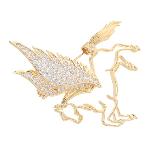 LIFKOME Elegante Strass Pferd Brosche Chinesisches Neujahr Sternzeichen Anstecknadel Unisex Tier Pin Vintage Stil Schmuck für Damen Herren Festliche Kleidung Zubehör von LIFKOME
