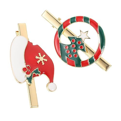 LIFKOME Elegante Weihnachts-haarspangen 2-teiliges Weihnachts-haarnadel-set Weihnachtsmann-haarspange Für Mädchen Festliche Party-haardekoration von LIFKOME
