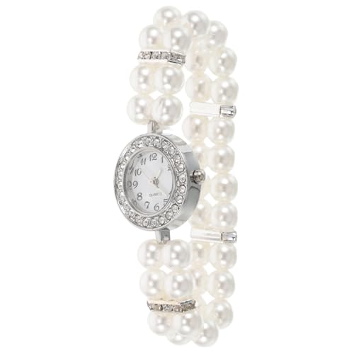 LIFKOME Elegantes Perlen Armband mit Strasssteinen Elastisches Damen Cuff Kratzfestes Schmuckstück für Weihnachten Vielseitiges Accessoire Verstellbar und Langlebig Stilvolles Geschenk von LIFKOME