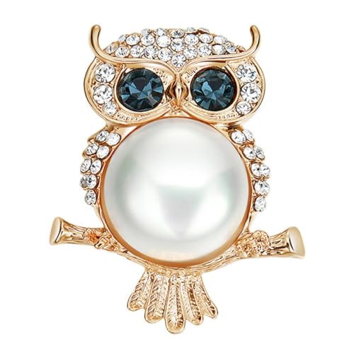 LIFKOME Eule Brosche Bunt Mit Öltropfen Kleidungsdekoration Damenbrosche Legierung Perlen Accessoires Für Kleidung Taschen Hüte Schals von LIFKOME