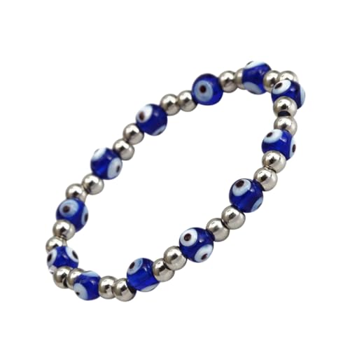 LIFKOME Evil Eye Armband Blauen Glasperlen für Männer und Frauen Elastisches Beaded Armband mit Minimalistischen Stil für Jede Gelegenheit von LIFKOME
