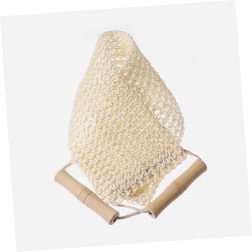 LIFKOME Exfolierender Rückenschrubber Doppelseitiges Peeling badetuch aus Robustem Sisal mit Zugbändern für Rücken Nacken und Schultern Leicht Langlebig für Dusche und Bad von LIFKOME
