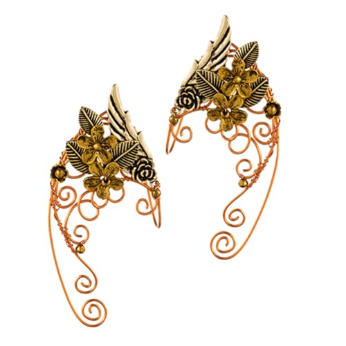 LIFKOME Fairy Ear für Damen Handgefertigte Elfenohrringe Ohrloch Stilvolle Ohrmanschetten mit Einzigartigem Design Geeignet für Cosplay Hochzeit Festival und Halloween von LIFKOME
