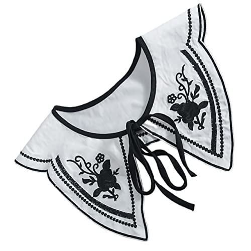 LIFKOME Spitzenkragen Abnehmbar Für Damen Fake-kragen Mit Stickerei Modischer Ausschnittkragen Für Blusen Kragen Für Kragenlose Outfits von LIFKOME