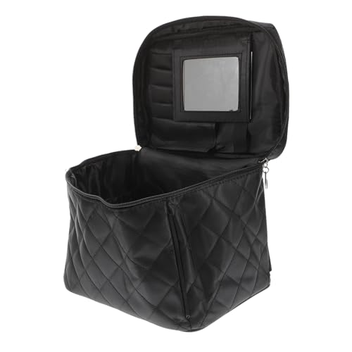 LIFKOME Faltbare Kosmetiktasche mit Spiegel Große Kapazität Wasserabweisend Reißverschluss Multifunktional für Damen Reise Kulturbeutel Toilettenartikel Organizer von LIFKOME