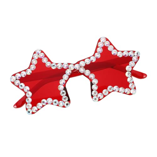 LIFKOME Farbige Gläser Brille Partybrille Für Frauen Candy Star Modische Rahmenlose Sonnenbrille Randlose Sonnenbrille Brillen Urlaub von LIFKOME