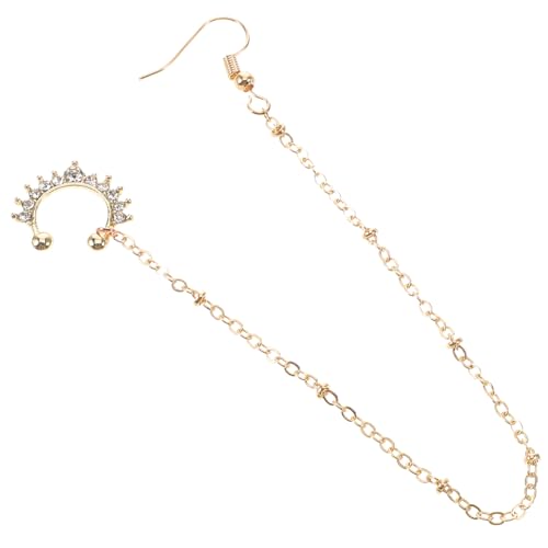 LIFKOME Faux Nasenring mit Strass und Kette Metall Fake Septum Ring Piercing Leichter Schmuck für Frauen Inspiriert von Indischem Tanz und Afrikanischem Stil Stilvolle Körperkette für von LIFKOME