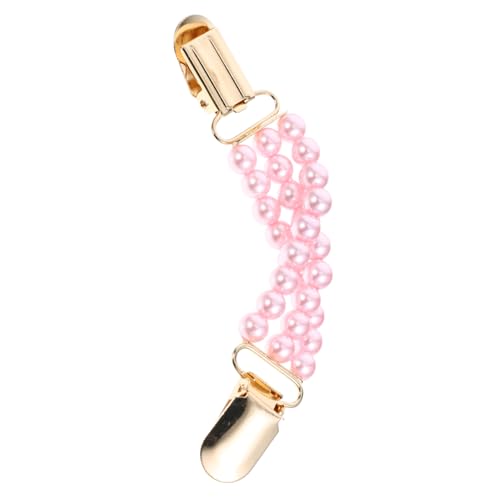 LIFKOME Faux Perlen Pullover Clip mit Dekorativem Schalverschluss Vielseitiger Shawl Clip für Damen Eleganter Cardigan und Kleid Zubehör für Festliche Abendveranstaltungen Rosa von LIFKOME