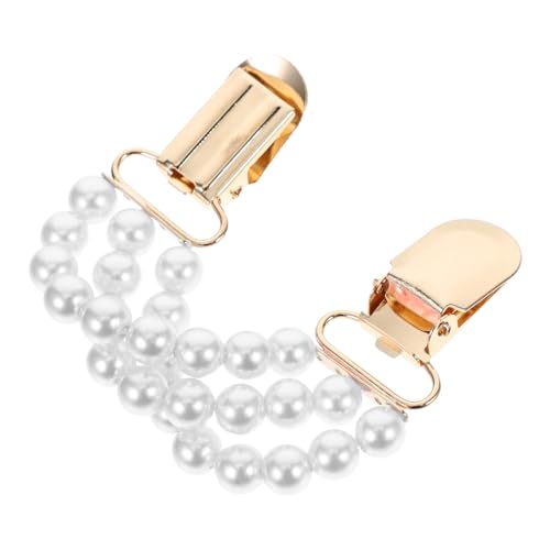 LIFKOME Faux Perlen Sweater Clip Retro Cardigan Kragen Clip Exposure Brosche für Damen Vielseitiger Schalclip für Pullover Shirts Kleider Stilvoller Schutz und Elegantes Accessoire von LIFKOME