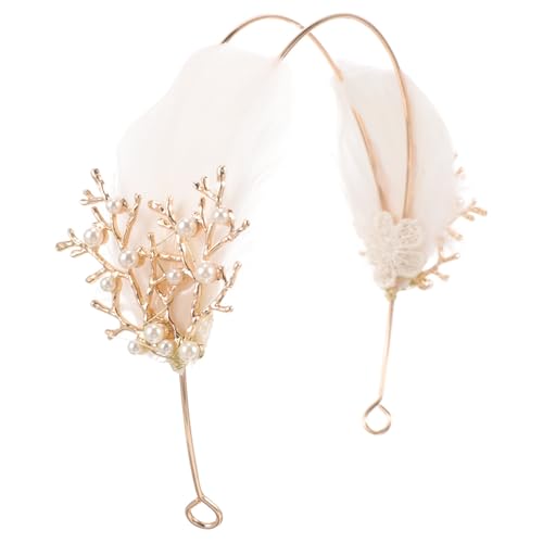 LIFKOME Feder-Kopfschmuck Für Damen Feen-Feen-Kopfschmuck Feen-Stirnband Für Abschlussball Hochzeit von LIFKOME