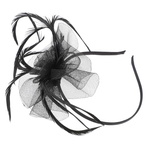 LIFKOME Feder Mesh Kopfschmuck Braut Stirnband Hochzeit Haarreif Party Tanzparty Kopfbedeckung Für Tanzpartys Bälle Heiratsanträge von LIFKOME
