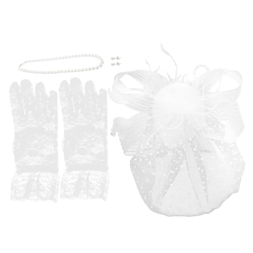 LIFKOME Federkopfblume Satz Mit Kopfschmuck Und Perlen-ohrstecker Leicht Zu Tragen Für Party Hochzeit Und Fotos Verblasst Nicht Elegant Und Wunderschön von LIFKOME